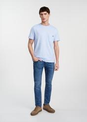 Blue cotton men's t-shirt TSHMT-0121-50(W25)-02