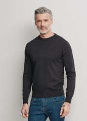 Men's graphite cotton sweater SWEMT-0143-95(W24)-02