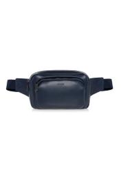 Navy blue men's kidney with embossed logo TORMN-0289-69(W23)-01