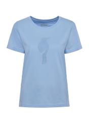 Blue women's t-shirt with logo TSHDT-0133-60(W25)