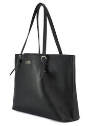 Black large shopper bag TOREC-1088-99(Z25), diagonal product view on white background.