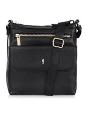 Black women's handbag with pocket TOREC-0773A-99(W24)-01