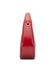 Red leather hobo bag TORES-1216-4B(W26), product view from the side on a white background.