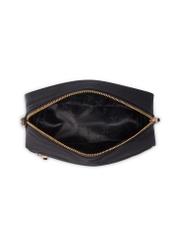 Black women's cosmetic bag TOREN-0347-99(W26), product view inside on white background.