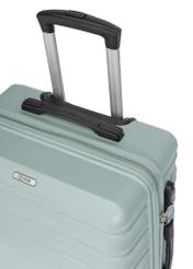 Small suitcase on wheels WALAB-0081-8F-19(W26), view of the product handle on a white background.
