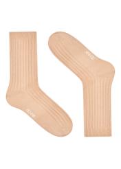 Set of long ribbed women's socks ZESDT-0045-00(W26) - front product view, on white background.