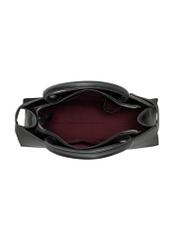 Elegant black women's handbag with decorative clasps TOREC-1374-9I(Z26), product view inside on white background.