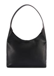 Black medium women's handbag TOREC-1200-99(W26), product view from the back on a white background.