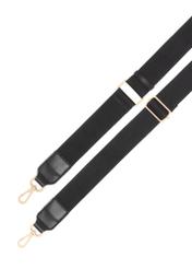 Black cotton women's handbag TOREN-0332-99(W26), view of the product strap on a white background.