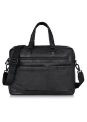 Black leather briefcase for men TORMS-0415-99(W24)-01