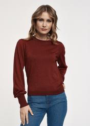 Maroon shiny sweater for women SWEDT-0182-49(Z23)-01