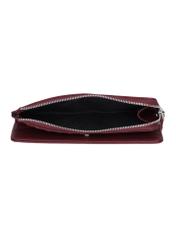 Burgundy large women's wallet POREC-0446-4D(Z26) - product view from above, on a white background.