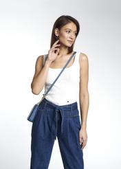 Granatowe spodnie mom jeans damskie SPODT-0055-69(W21)-04