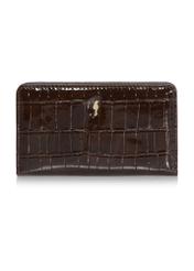 Brown croco women's wallet POREC-0353-90(Z24)-01