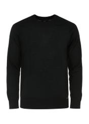 Black woolen men's sweater SWEMT-0165-99(W25)-01