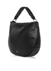 Women's semi-circular leather handbag TORES-0945-99(Z23)-02