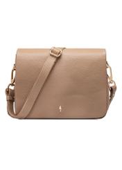 Beige leather women's handbag TORES-0911D-81(W25)-01