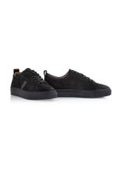 Black leather men's sneakers BUTYM-0430-99(W24)-02