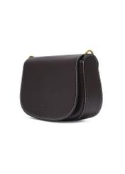 Brown women's handbag with stitching TOREC-1380-1H(Z26), diagonal product view on a white background.