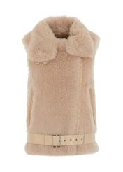 Beige women's vest with belt KAMDW-0001-81(Z21)-04