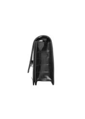 Black women's croco handbag TOREC-1288-9G(Z26), product view from the side on a white background.