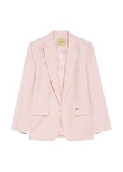 Women's pink blazer ZAKDT-0031A-5A(W26), front product view on white background.
