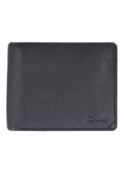 Black men's leather wallet PORMS-0721-99(Z26), front product view on white background.