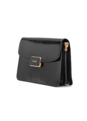 Black women's messenger bag TOREC-1167-9F(W26), diagonal product view on a white background.