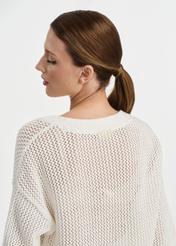 White knitted women's sweater SWEDT-0231-11(W25)-03