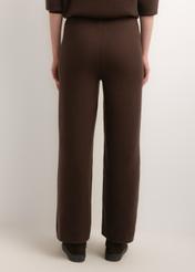 Dark brown women's viscose trousers SPODT-0116-1I(Z26)