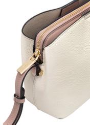 Cream small women's handbag TOREC-0768-0P(W26), close-up of the product detail on a white background.
