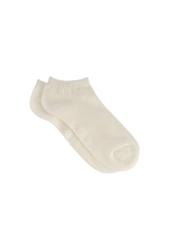 Women's short cream socks SKADT-0053B-0B(W26), side view of the product on a white background.
