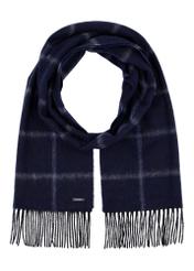 Men's woolen checkered scarf SZAMT-0087-9J(Z26), front product view on white background.