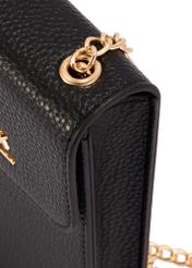 Black women's pouch TOREC-1112-9I(Z26)- close-up detail, on white background.