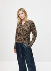 Warm women's sweater with floral print SWEDT-0219-98(Z24)