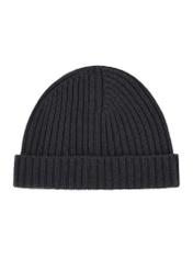 Graphite men's cashmere cap CZAMT-0100-9D(Z26), product view from the back on a white background.