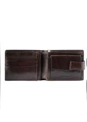 Men's leather wallet in burgundy color PL-134-49(KS), view of the inside of the product on a white background.