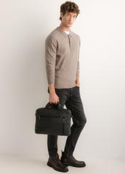 Black leather men's bag TORMS-0250B-99(Z26)