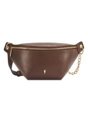Brown women's waist bag TOREC-0788C-89(Z25), product view from the front on a white background.