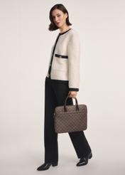 Brown laptop bag with monogram TOREC-1078-89(Z25)