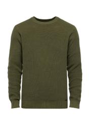 Green men's cotton sweater SWEMT-0166-55(W25)-01