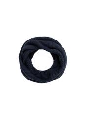 Men's scarf in navy blue SZAMT-0066-69(Z25) - product view from above on a white background.