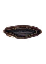 Leather brown women's messenger bag TORES-0940E-89(Z25), product view inside on white background.