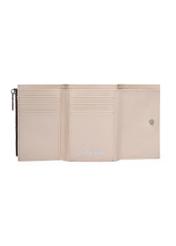 Dark beige women's wallet with cream interior POREC-0440-1K(Z26) - product view from above, on white background.