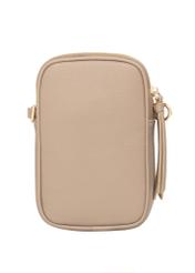 Beige mini women's phone bag TOREC-1368-1B(Z26), product view from the back on a white background.