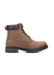 Brown leather lace-up men's ankle boots BUTYM-0514-89(Z25)