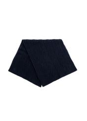 Men's scarf in navy blue SZAMT-0066-69(Z25) - product view from above on a white background.