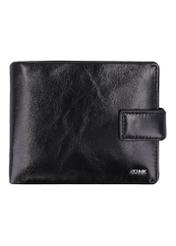 Black men's leather wallet PORMS-0731-99(Z26), front product view on white background.