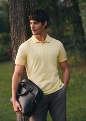 Men's yellow polo shirt POLMT-0089-2B(W26)