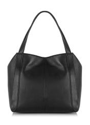 Women's black natural leather handbag TORES-0938-99(Z23)-04